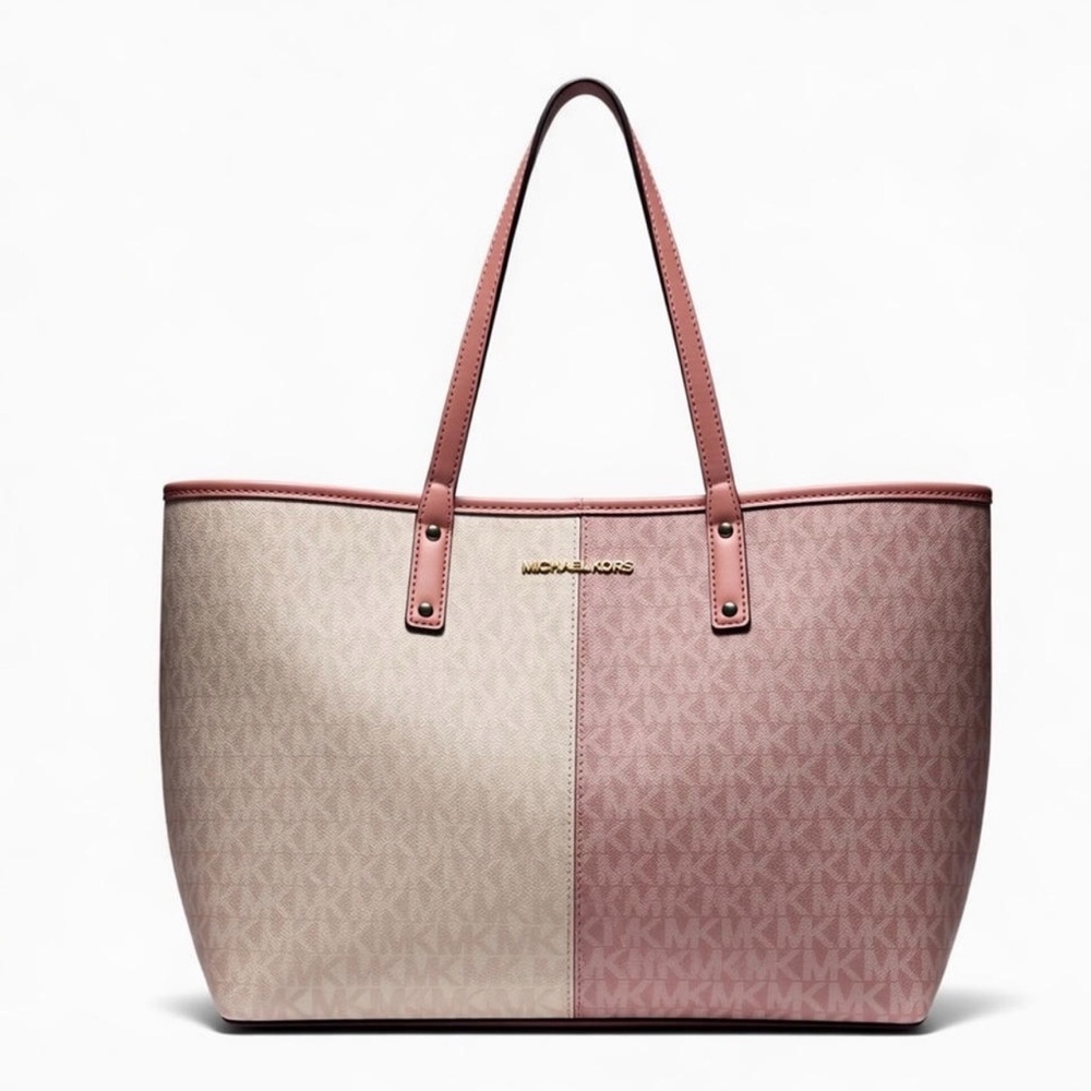 Michael Kors  Pebble Leather Tote Bag In Two Tone Very Good Condition
